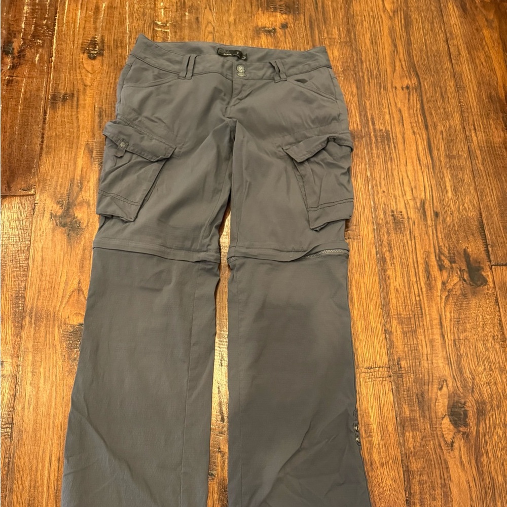 Prana Slate Gray Buttoned convertible Pants to shorts